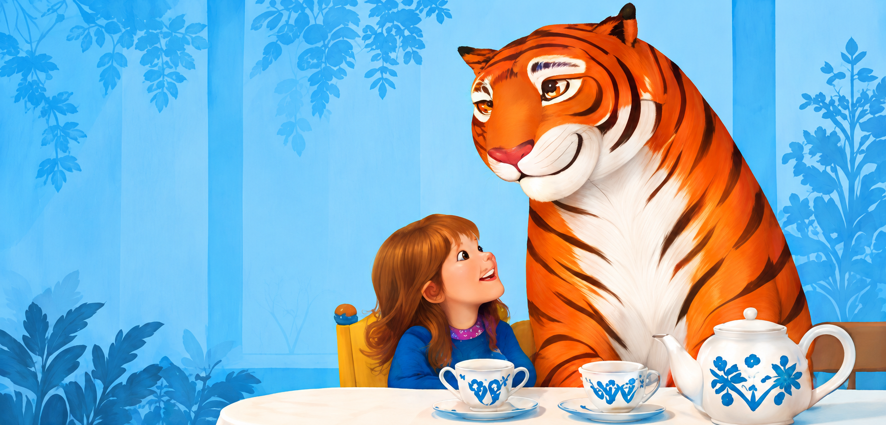 The Tiger Who Came to Tea production artwork